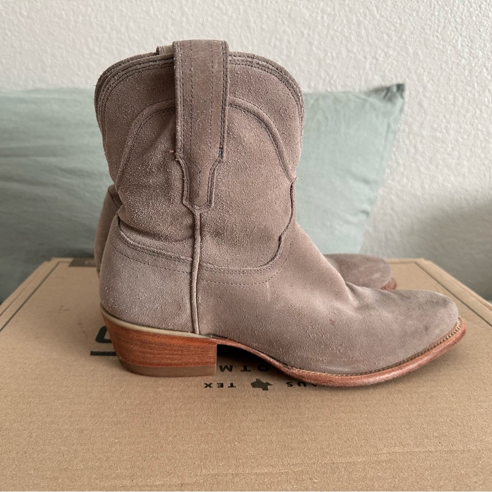 Tecovas Penny Women’s Ankle Boots Gray Suede 8.5